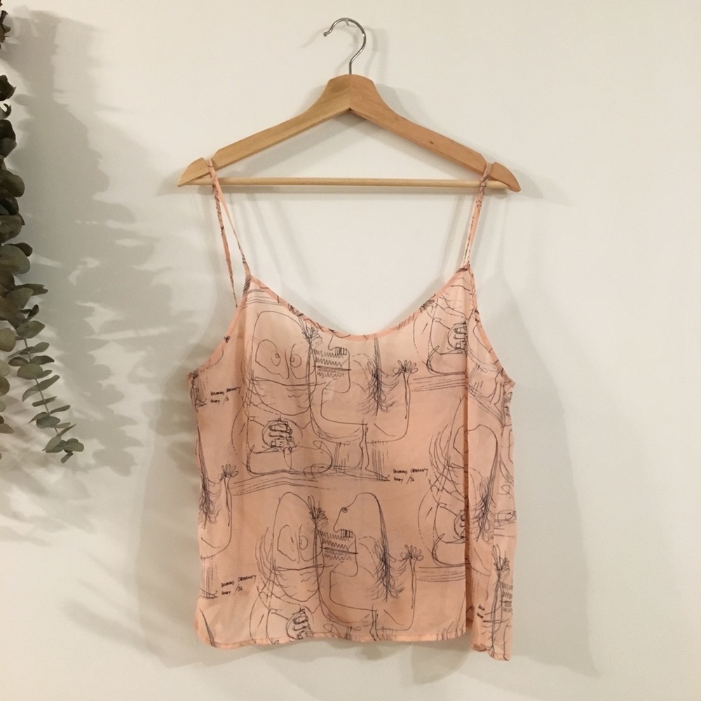 American Apparel Graphic Mesh Cami